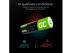 Green Cell 4x AA HR6 2600mAh Batteria