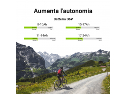 Accumulatore Batteria Green Cell Rear Rack 36V 11.6Ah 418Wh per Bici Elettrica E-Bike Pedelec