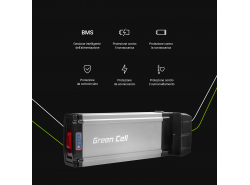 Accumulatore Batteria Green Cell Rear Rack 36V 11.6Ah 418Wh per Bici Elettrica E-Bike Pedelec