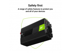 Green Cell® 500W/1000W Invertitore Onda Pura DC 12V AC 230V Convertitore di tensione