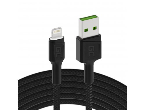 Cavo Lightning 1,2m LED Green Cell Ray, con ricarica rapida per Apple iPhone