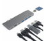 Adattatore HUB USB-C Green Cell 8in1 (Thunderbolt 3 HDMI USB SD microSD) per MacBook Pro 13