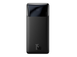 Power bank Baseus Bipow da 20000 mAh, 2xUSB, USB-C, 15 W. Colore nero. Ricarica sicura e veloce