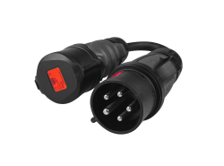 Green Cell Adattatore da presa rossa 16A 400V CEE a 5 poli a spina rossa 32A 5P IP44 5x2,5 mm2