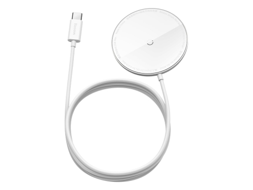 Caricabatterie wireless Baseus Simple Mini con magnete per iPhone, 15W, Magsafe, Bianco