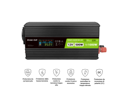 Green Cell® 500W/1000W Invertitore Onda Pura DC 12V AC 230V Convertitore di tensione
